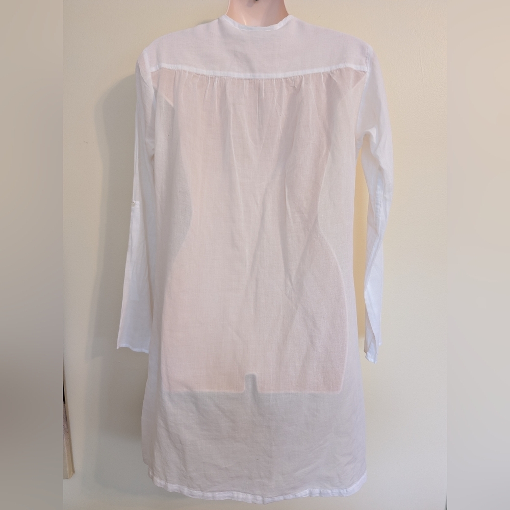 Heidi Klein 100% Linen White Tunic Cover Up 1 Small - Picture 4 of 8